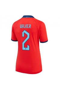 Engeland Kyle Walker #2 Voetbaltruitje Uit tenue Dames WK 2022 Korte Mouw